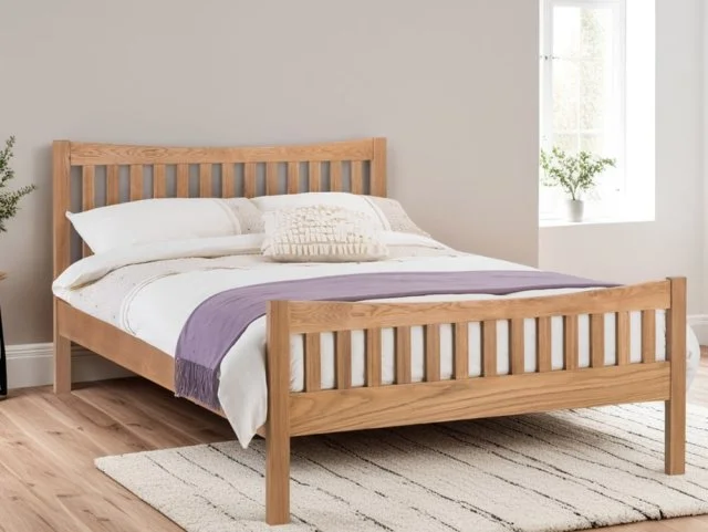 Julian Bowen Bergamo Oak Wooden Bed Frame - 4ft6 Double thumbnail