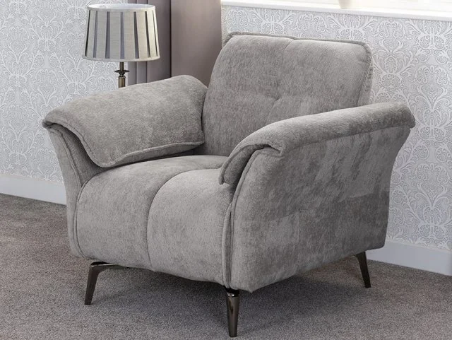 Seconique Amalfi Grey Fabric Armchair thumbnail