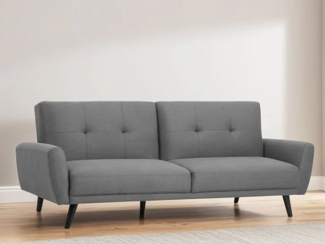 Julian Bowen Monza Grey Linen Sofa Bed thumbnail
