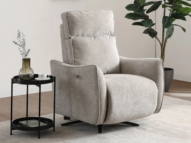 Kyoto Finn Natural Chenille Recliner Chair thumbnail