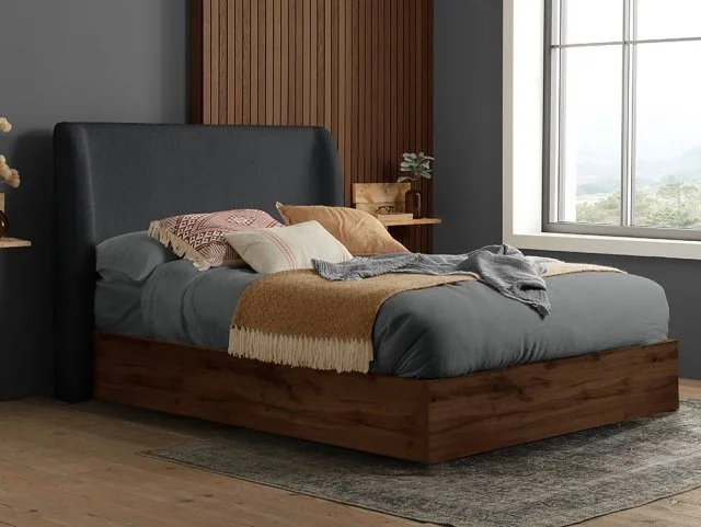 Birlea Furniture & Beds - Birlea Halfden Grey Fabric Ottoman Bed Frame - 4ft6 Double thumbnail