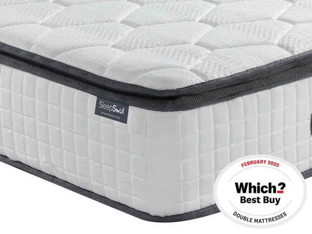 SleepSoul Bliss Memory Pocket 800 Pillowtop 4ft6 Double Mattress in a Box