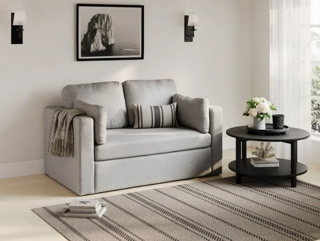 LPD Newport Grey Linen 2 Seater Sofa thumbnail