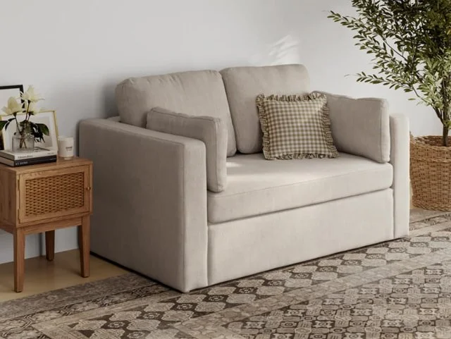LPD Newport Stone Linen 2 Seater Sofa thumbnail