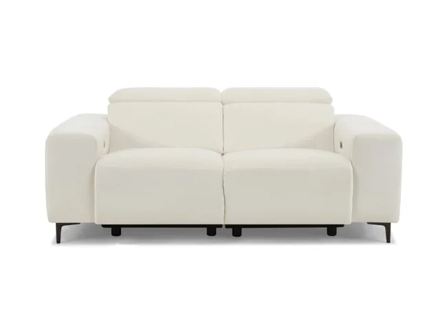 TGC Amara Cream Velvet Fabric 2 Seater Power Recliner Sofa thumbnail
