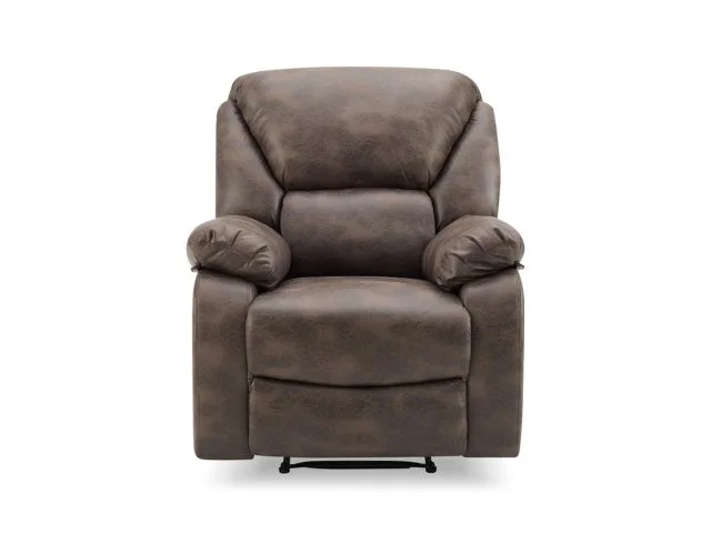 TGC George Brown Faux Leather Manual Recliner Chair thumbnail