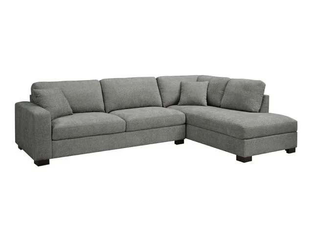 TGC Tracey Grey Chenille Fabric Right Hand Corner Sofa thumbnail