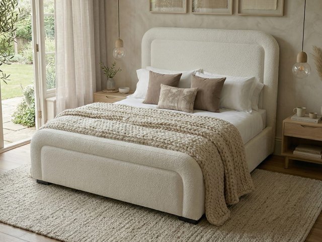 ASC Seville Fabric Bed Frame - 4ft6 Double