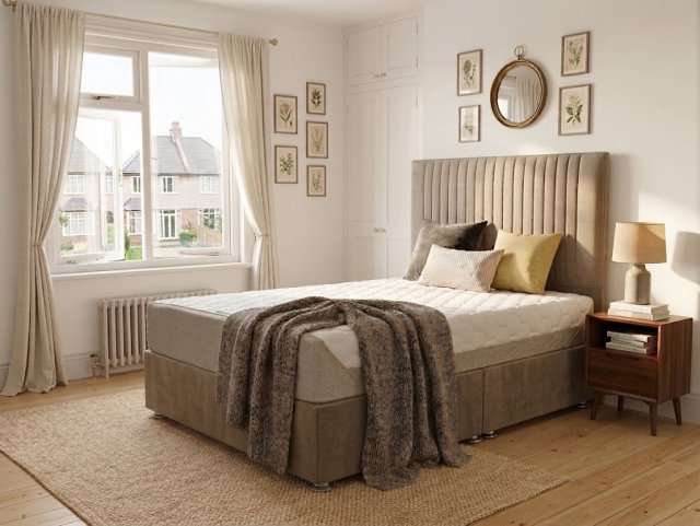 ASC Juliette Memory Ortho Pocket 1000 Lunar Divan Bed - 4ft6 Double