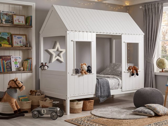 Birlea Treehouse White Wooden Bed Frame - 3ft Single