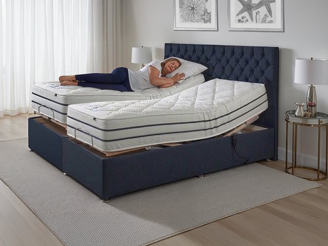 Flexisleep Gel Hybrid Medium and Firm Pocket 1500 Dual Tension Electric Adjustable Bed - 5ft King Size