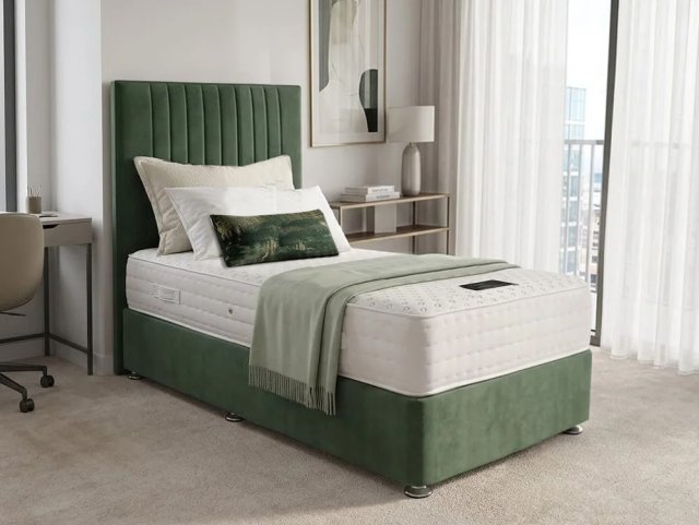 ASC Gel Comfort Pocket 1000 Lunar Divan Bed - 2ft6 Small Single