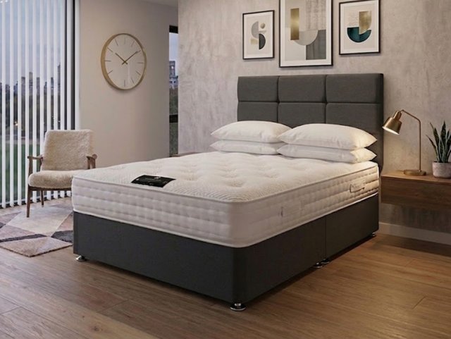 ASC Cypress Pocket 1000 Lunar Divan Bed - 5ft King Size