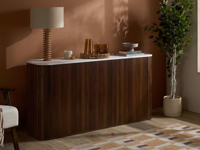 Birlea Russo Walnut 3 Door Sideboard