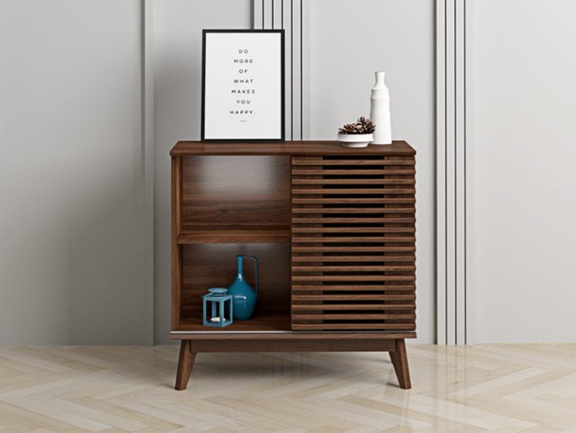 Kidsaw Beijing Walnut 1 Door Sideboard