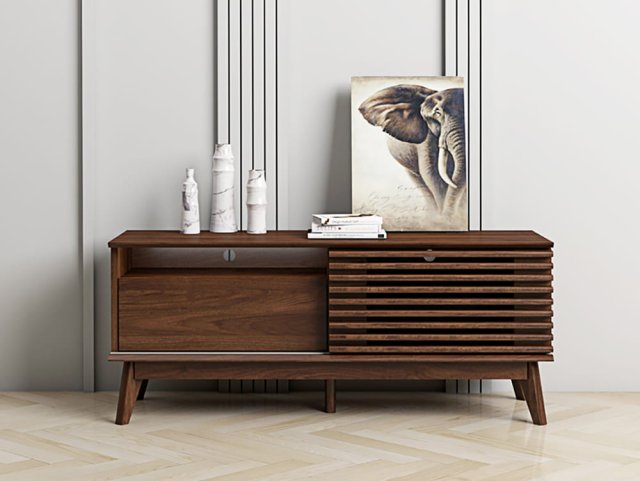 Kidsaw Beijing Walnut 1 Door Small TV Cabinet
