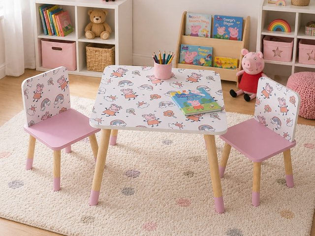 Kidsaw Peppa Pig Pattern Table and Chairs