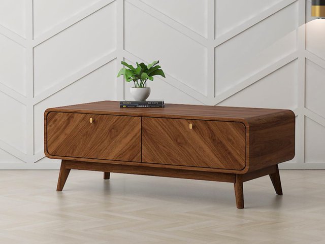 Kidsaw Petra Walnut 2 Drawer Coffee Table
