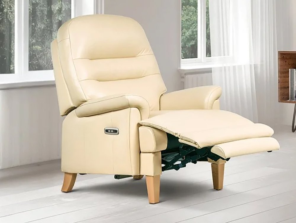 ASC Boston Leather Power Recliner Chair on Legs