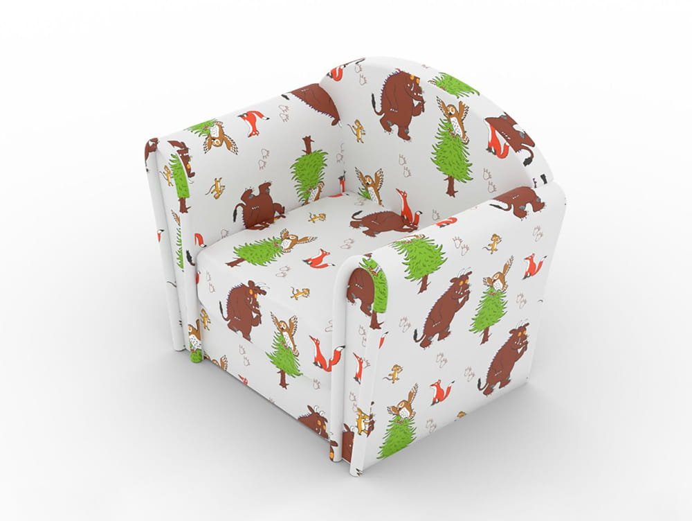 Kidsaw Gruffalo Mini Chair - Kids' Furniture - Wooden Frame - Flannel Fabric - Image 4