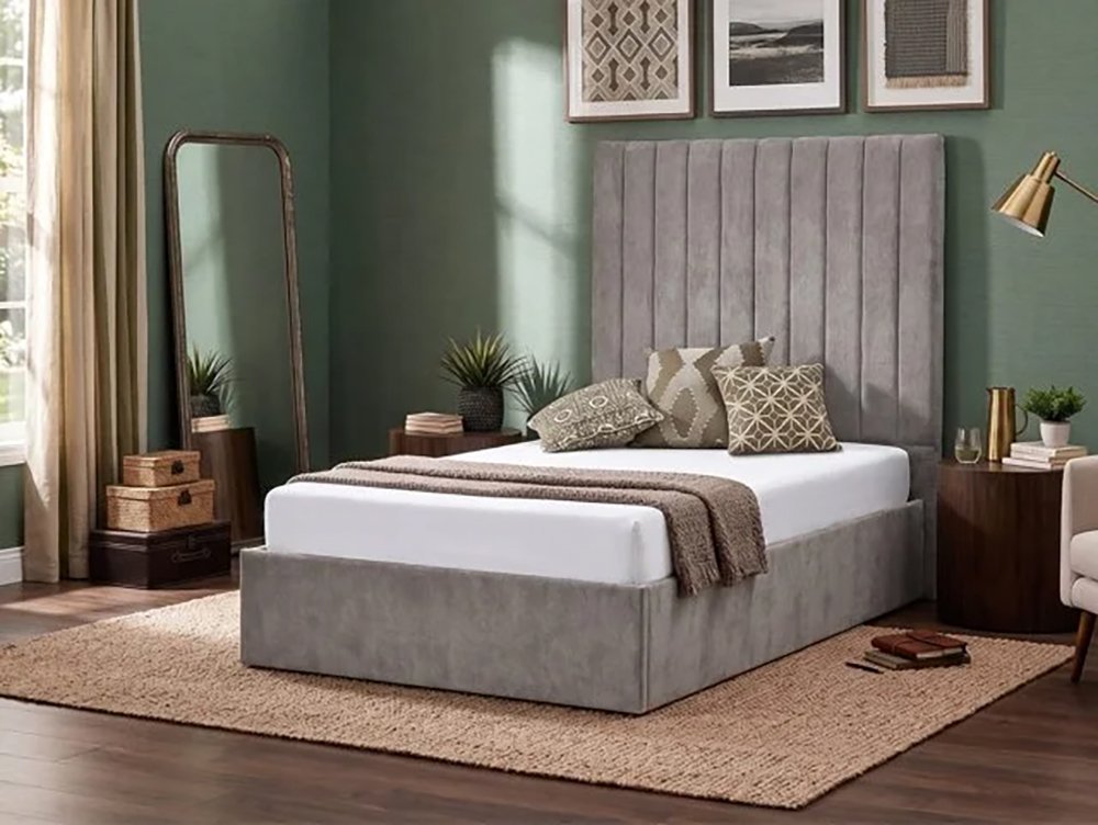 Julian Bowen Eloise 90cm Bed In A Box - Grey Chenille - Image 7