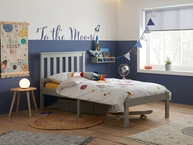 Birlea Denver Grey Wooden Bed Frame - 3ft Single