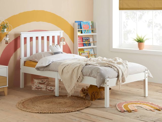 Birlea Denver White Wooden Bed Frame - 3ft Single