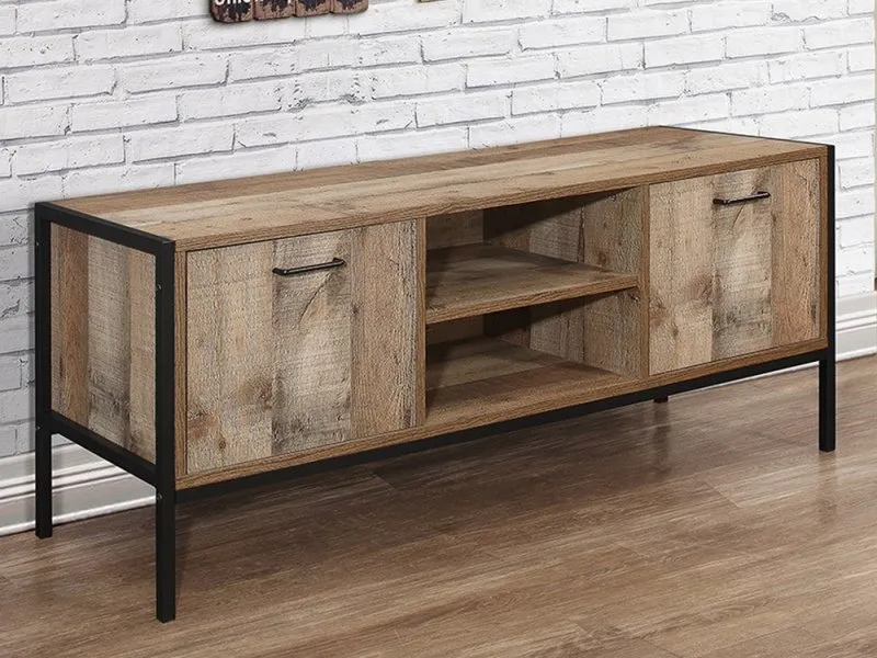 Photos - Wardrobe Birlea Urban Rustic 2 Door TV Cabinet bedsidetables&cabinets 