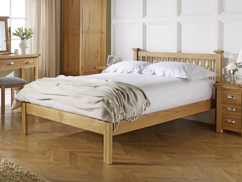 Photos - Bed Frame Birlea Woburn 4ft6 Double Oak Wooden   4ft6doublebedframes 