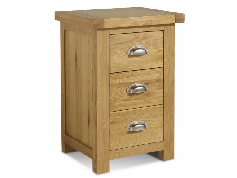 Photos - Storage Сabinet Birlea Woburn 3 Drawer Oak Wooden Large Bedside Table Assembled bedsidecab