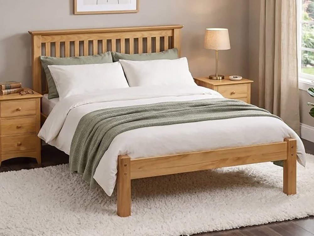 Julian Bowen Barcelona Pine Wooden Bed Frame Low Footend - 4ft6 Double