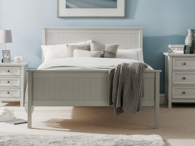 Julian Bowen Maine Dove Grey Wooden Bed Frame - 5ft King Size