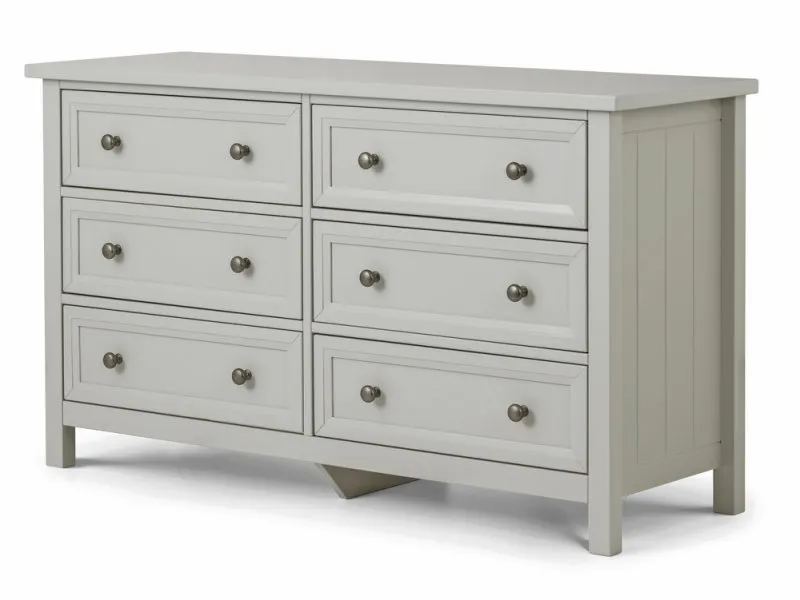 Julian Bowen Maine Dove Grey 6 Drawer Chest of Drawers