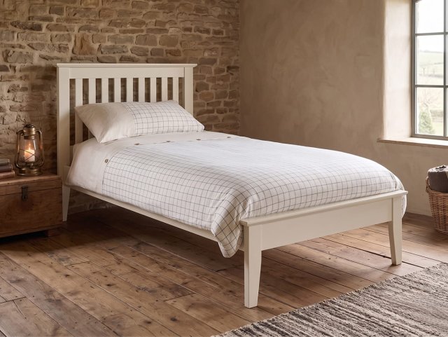 Julian Bowen Salerno Ivory Wooden Bed Frame - 3ft Single