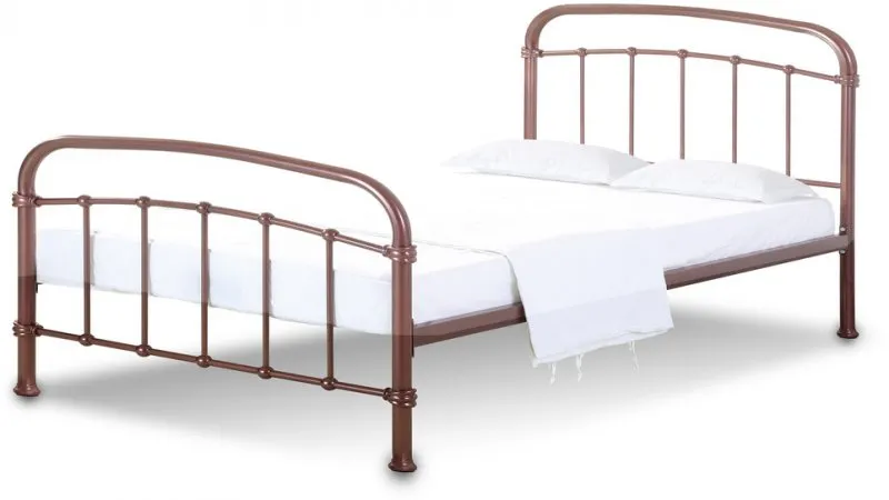 Photos - Bed LPD Halston 4ft6 Double Copper Metal  Frame 4ft6doublebedframes 
