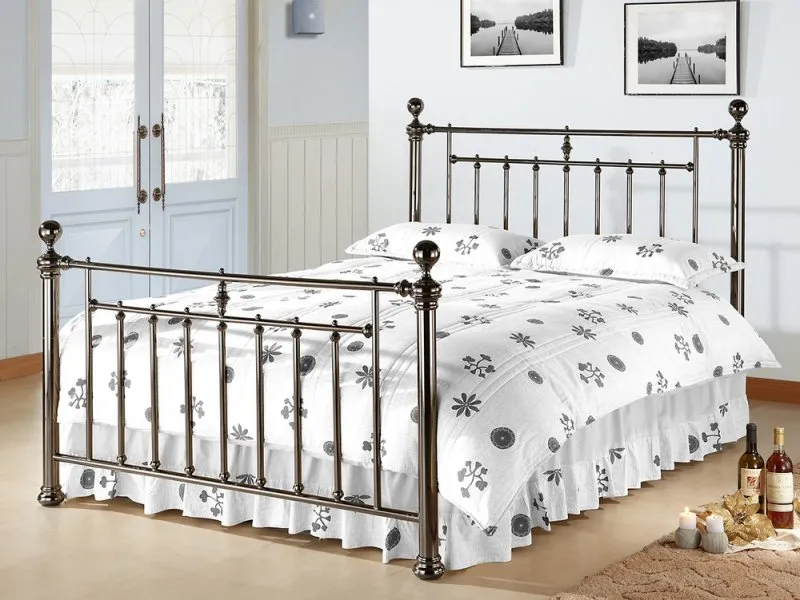 Time Living Alexander 5ft King Size Black Nickel Metal Bed Frame